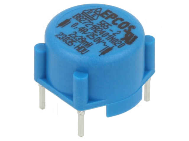 Smoorspoel: common mode; THT; 39mH; 400mA; 2Ω; ±30%; horizontaal Smoorspoel: common mode; THT; 39mH; 400mA; 2Ω; ±30%; horizontaal